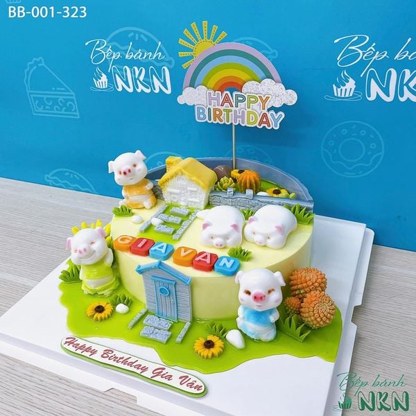  Bánh Sinh Nhật Gia Đình Bé Heo (BB-001-323) 