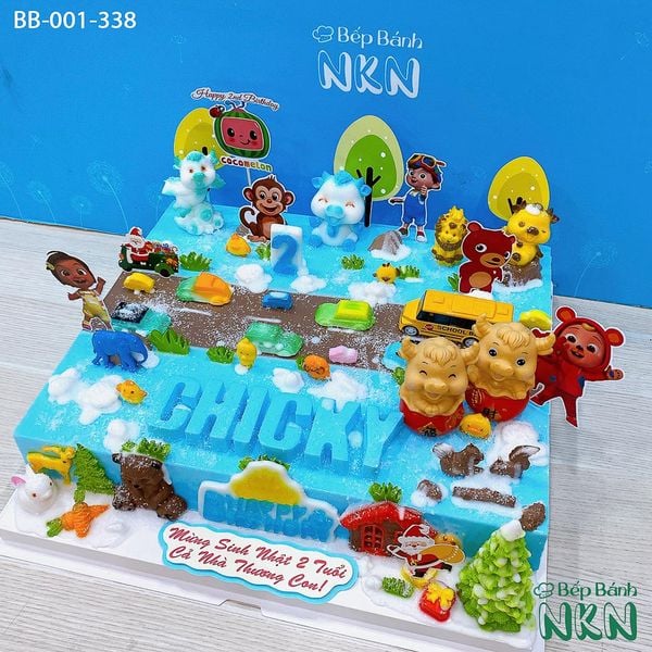  Bánh Sinh Nhật Cocomelon x Ông già Noel (BB-001-338) 