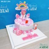  Bánh Sinh Nhật Công Chúa Ôm Mèo (BB-001-344) 