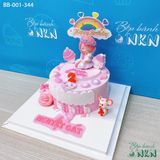  Bánh Sinh Nhật Công Chúa Ôm Mèo (BB-001-344) 