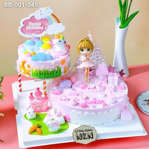  Tháp Bánh Sinh Nhật 2 Tầng Lâu Đài Công Chúa (BB-001-345) 