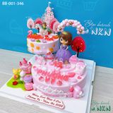  Tháp Bánh Sinh Nhật 2 Tầng Công Chúa Sophia (BB-001-346) 