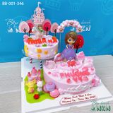  Tháp Bánh Sinh Nhật 2 Tầng Công Chúa Sophia (BB-001-346) 