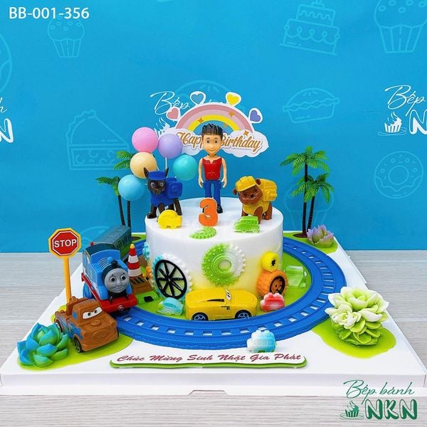  Bánh Sinh Nhật Xe Lửa Chú Chó Cứu Hộ (BB-001-356) 