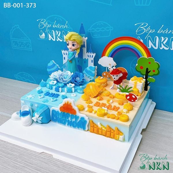  Bánh Sinh Nhật Đôi Công Chúa Elsa - Chú Chó Paw Trol (BB-001-373) 