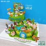  Tháp Bánh Sinh Nhật Vườn Rau Củ Và Đại Gia Đình Động Vật (BB-001-430) 