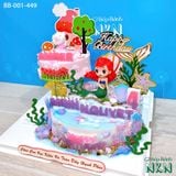  Tháp Bánh Sinh Nhật Tiên Cá x Bé Heo 2 Tầng (BB-001-449) 