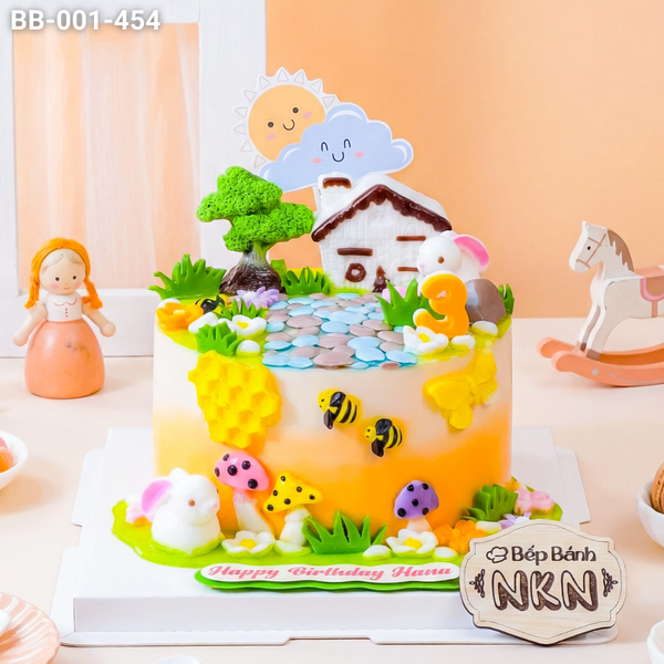  Bánh Sinh Nhật Cho Bé Mẫu Khu Vườn Của Thỏ (BB-001-454) 