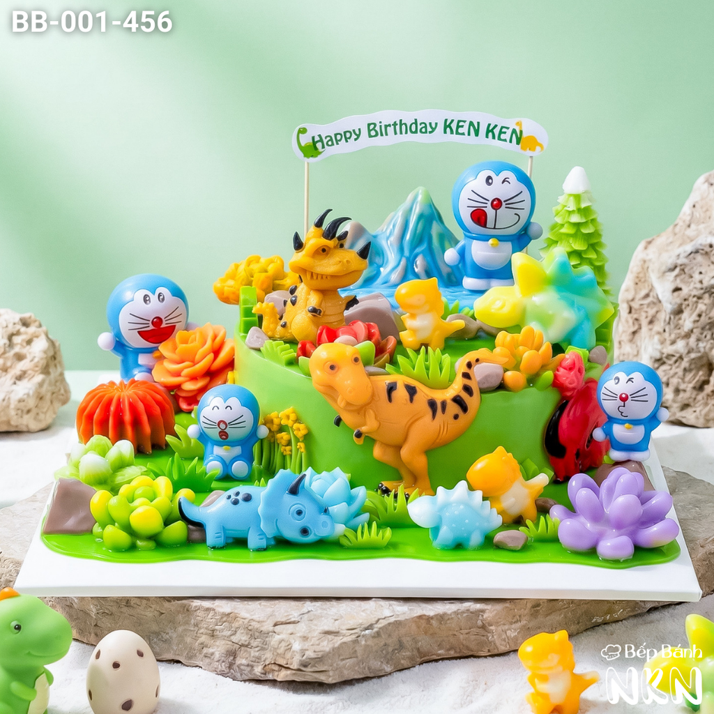  Bánh Sinh Nhật Doramon Du Hành Về Thời Kỳ Khủng Long Tiền Sử (BB-001-456) 