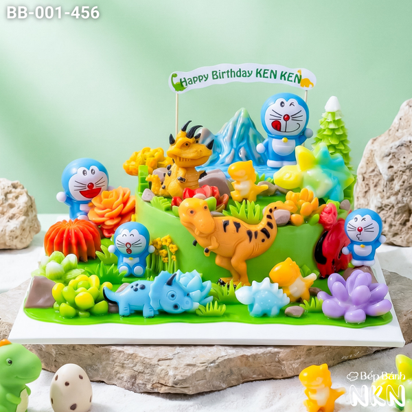  Bánh Sinh Nhật Doramon Du Hành Về Thời Kỳ Khủng Long Tiền Sử (BB-001-456) 