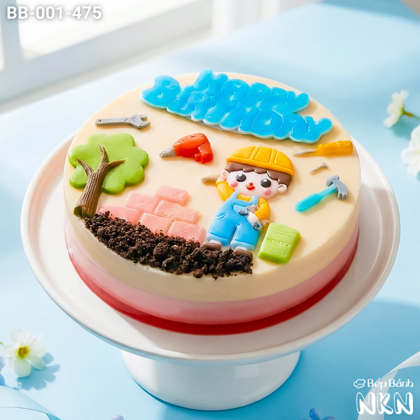  Bánh Sinh Nhật Công Nhân Xây Dựng (BB-001-475) 