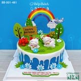  Bánh Sinh Nhật Khu Vườn Của Mèo Thần Tài (BB-001-481) 