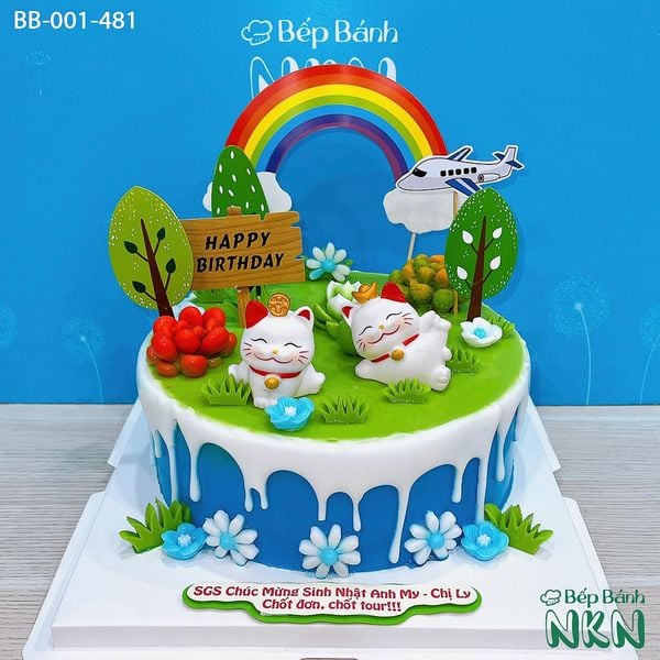  Bánh Sinh Nhật Khu Vườn Của Mèo Thần Tài (BB-001-481) 