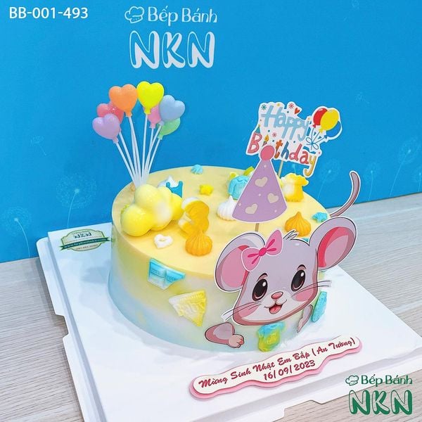  Bánh Sinh Nhật Cho Bé Gái Tuổi Chuột (BB-001-493) 