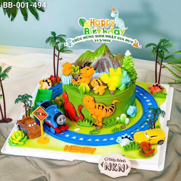  Bánh Sinh Nhật Xe Lửa Công Viên Khủng Long (BB-001-494) 