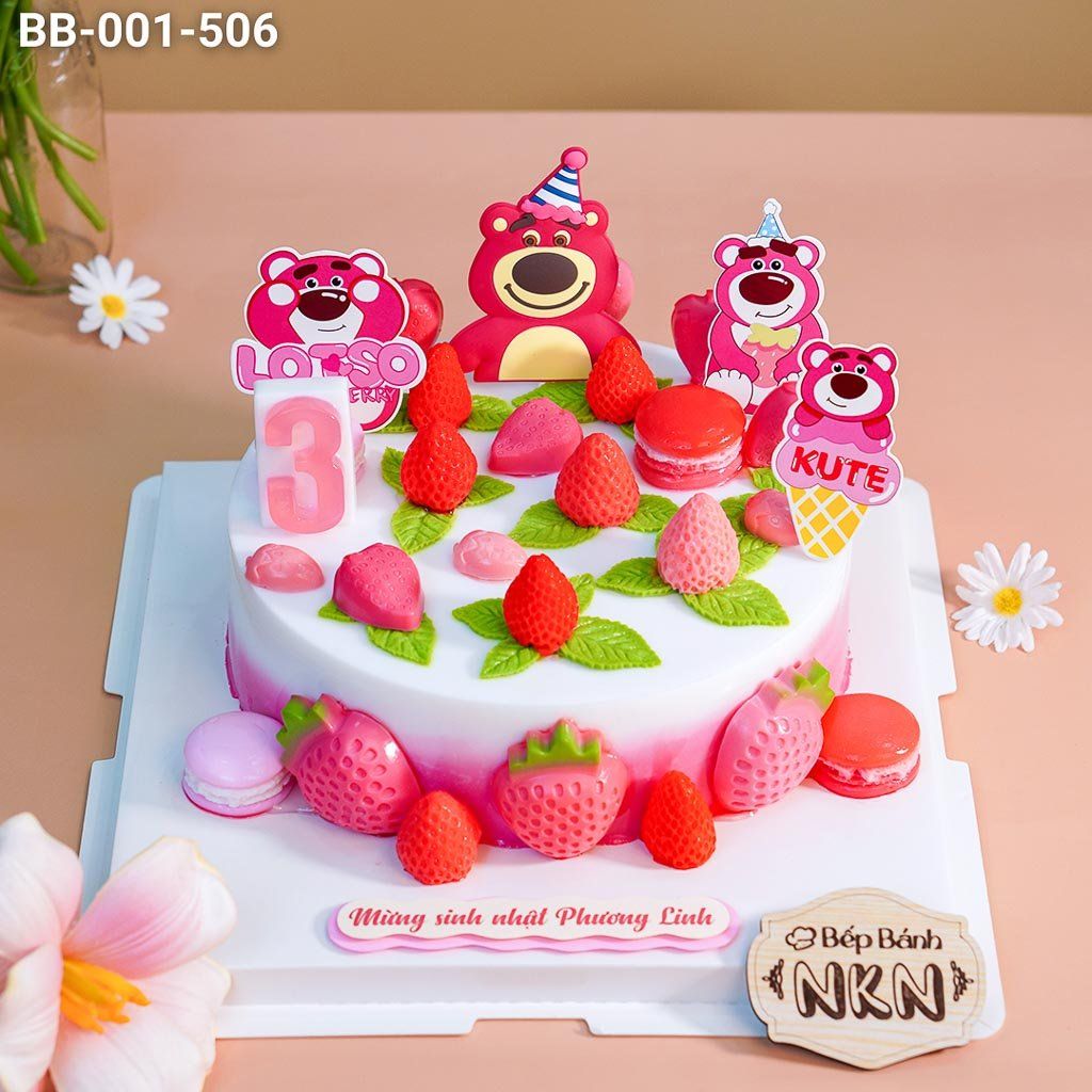  Bánh Sinh Nhật Gấu Dâu Lotso (BB-001-506) 