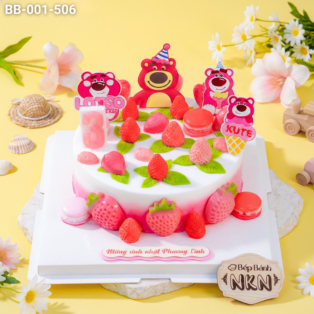  Bánh Sinh Nhật Gấu Dâu Lotso (BB-001-506) 