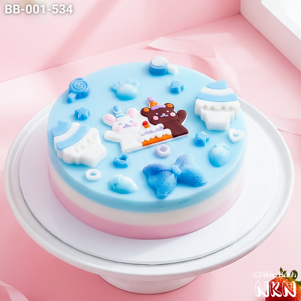  Bánh Sinh Nhật Gấu Brown Và Thỏ Cony (BB-001-534) 