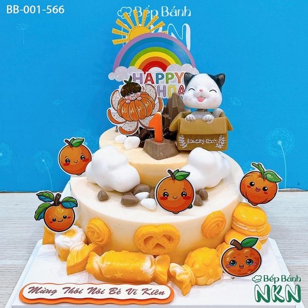  Bánh Sinh Nhật Bé Mèo Cam (BB-001-566) 