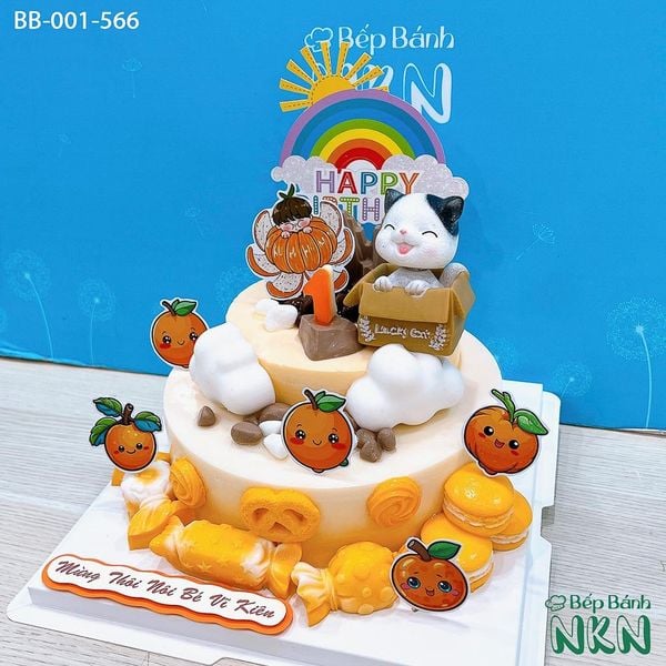  Bánh Sinh Nhật Bé Mèo Cam (BB-001-566) 
