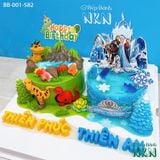  Bánh Sinh Nhật Đôi Khủng Long x Elsa (BB-001-582) 