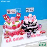  Bánh Sinh Nhật Đôi 2 Tầng Gấu Dâu x Korumi (BB-001-585) 