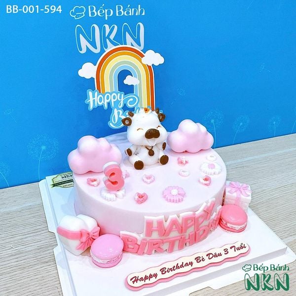  Bánh Sinh Nhật Bé Gái Tuổi Sửu (BB-001-594) 