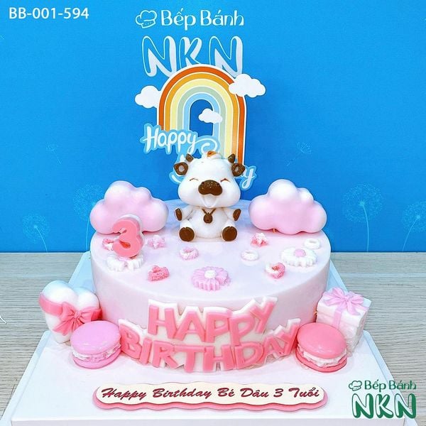  Bánh Sinh Nhật Bé Gái Tuổi Sửu (BB-001-594) 