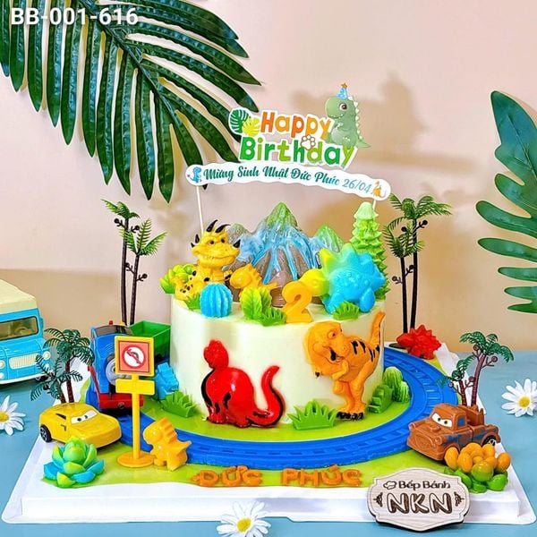  Bánh Sinh Nhật Xe Lửa Công Viên Khủng Long (BB-001-616) 