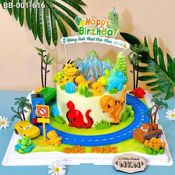  Bánh Sinh Nhật Xe Lửa Công Viên Khủng Long (BB-001-616) 