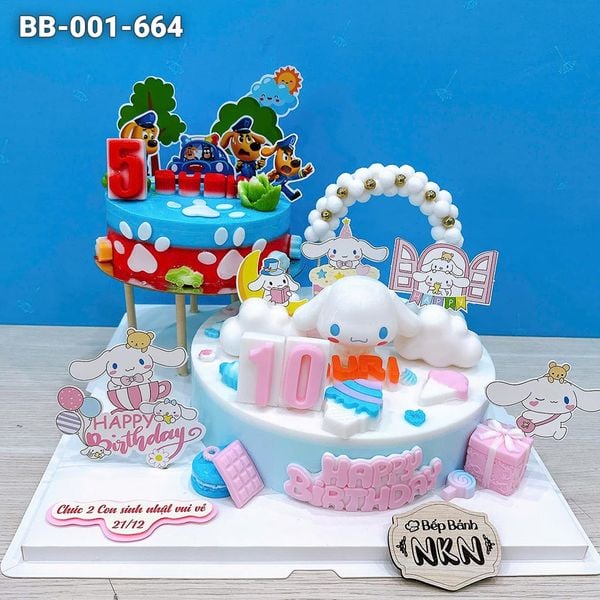  Bánh Sinh Nhật 2 Tầng Labrador X Cinnamoroll (BB-001-664) 