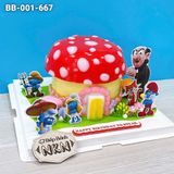  Bánh Sinh Nhật Nhà Nấm Làng Xì Trum (BB-001-667) 