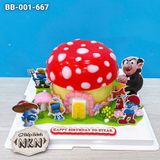  Bánh Sinh Nhật Nhà Nấm Làng Xì Trum (BB-001-667) 