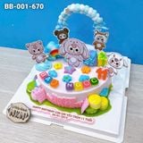  Bánh Sinh Nhật Baby Three Bé Gái (BB-001-670) 