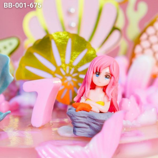  Bánh Sinh Nhật Tiên Cá Tone Hồng (BB-001-675) 