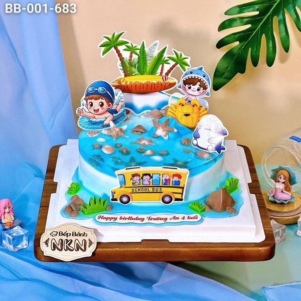  Bánh Sinh Nhật School Bus Du Lịch Biển (BB-001-683) 