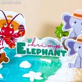  Bánh Sinh Nhật Biển Chủ Đề Tôm Và Voi (BB-001-686) 