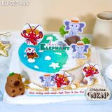  Bánh Sinh Nhật Biển Chủ Đề Tôm Và Voi (BB-001-686) 