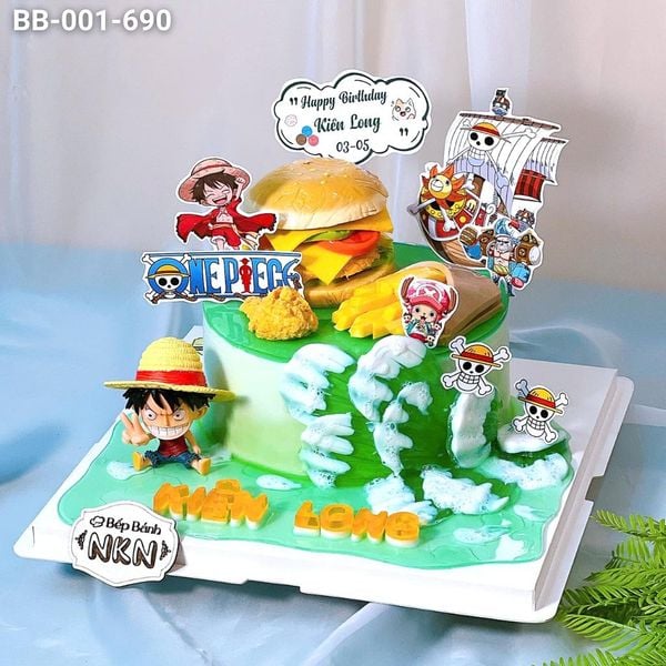  Bánh Sinh Nhật Burger Chủ Đề One Piece (BB-001-690) 