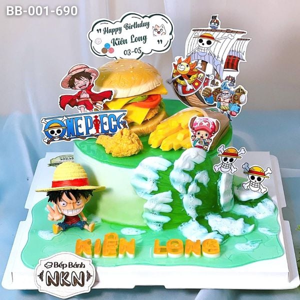  Bánh Sinh Nhật Burger Chủ Đề One Piece (BB-001-690) 