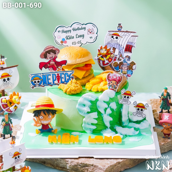  Bánh Sinh Nhật Burger Chủ Đề One Piece (BB-001-690) 