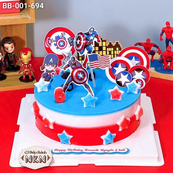  Bánh Sinh Nhật Captian America (BB-001-694) 