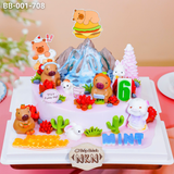  Bánh Sinh Nhật Capybara Tone Hồng (BB-001-708) 