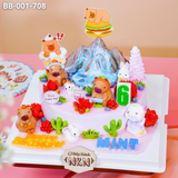  Bánh Sinh Nhật Capybara Tone Hồng (BB-001-708) 