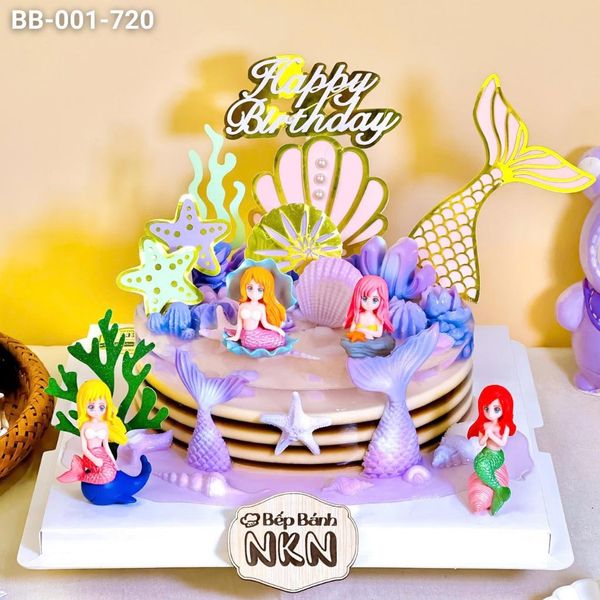  Bánh Sinh Nhật Cho Bé Chủ Đề Tiên Cá (BB-001-720) 