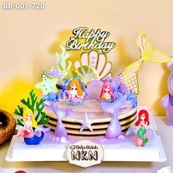  Bánh Sinh Nhật Cho Bé Chủ Đề Tiên Cá (BB-001-720) 