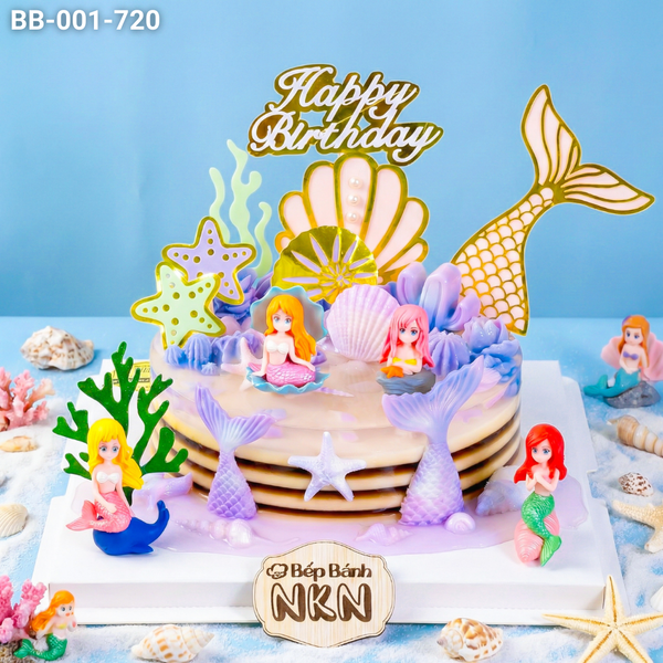  Bánh Sinh Nhật Cho Bé Chủ Đề Tiên Cá (BB-001-720) 