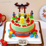  Bánh Sinh Nhật Minecraft Tone Xanh Bơ (BB-001-722) 