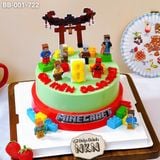  Bánh Sinh Nhật Minecraft Tone Xanh Bơ (BB-001-722) 