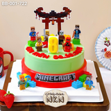  Bánh Sinh Nhật Minecraft Tone Xanh Bơ (BB-001-722) 